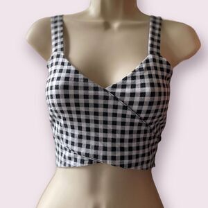 Charlotte Russe Checkered Crop Top Size XS